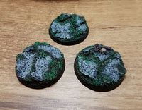 40-mm-Rundsockel für Felsen, 3 Stück, neu