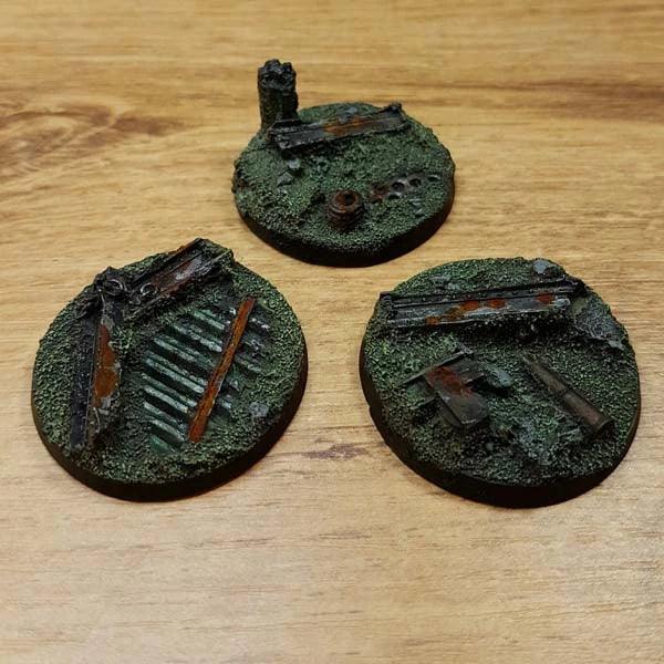 Industrieruinen, 40 mm runde 40K-Bases, 3 Stück
