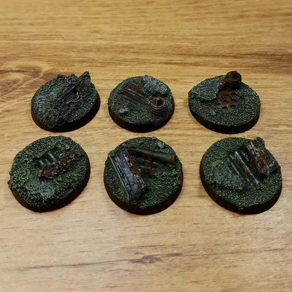 Industrieruinen 25mm 40K Rundbases 6 Stück