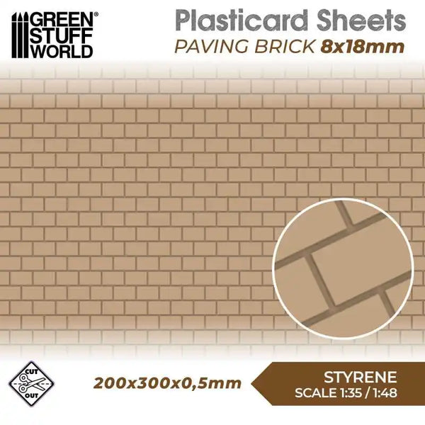 Kunststoffplatten für Pflastersteine, 8x18mm, 5056