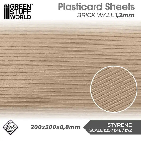 Plasticard Ziegelwand-Strukturplatte 1,2 mm 5057