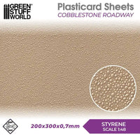 Plasticard Pflastersteinplatte mit Kopfsteinpflasterstruktur 5058