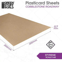 Plasticard Pflastersteinplatte mit Kopfsteinpflasterstruktur 5058