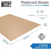 Plasticard Industrie-Fassadenverkleidung Strukturplatte 9 mm 5061