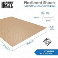 Plasticard Industrie-Verkleidungsplatte, Strukturplatte 5 mm 5062