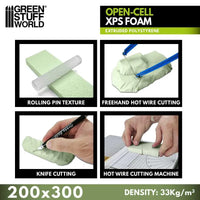 Offenzelliger XPS-Schaumstoff 10 mm 200x300 5393