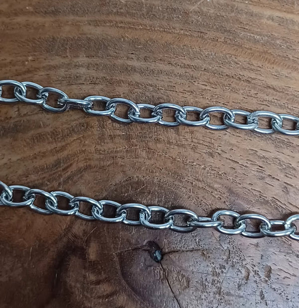 Gliederkette, silberfarben, ca. 7 mm, 1 m