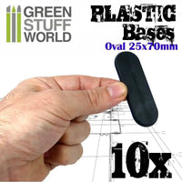 Ovale Sockel, leer, 25 x 70 mm, 10 Stück, 9826
