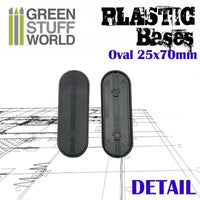 Ovale Sockel, leer, 25 x 70 mm, 10 Stück, 9826
