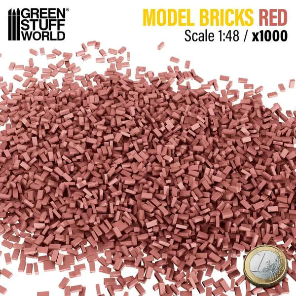 Miniature Bricks - Red x1000 1:48 9208