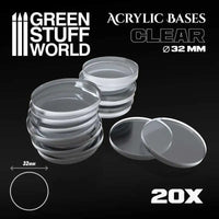 Acrylsockel rund 32 mm KLAR 9293