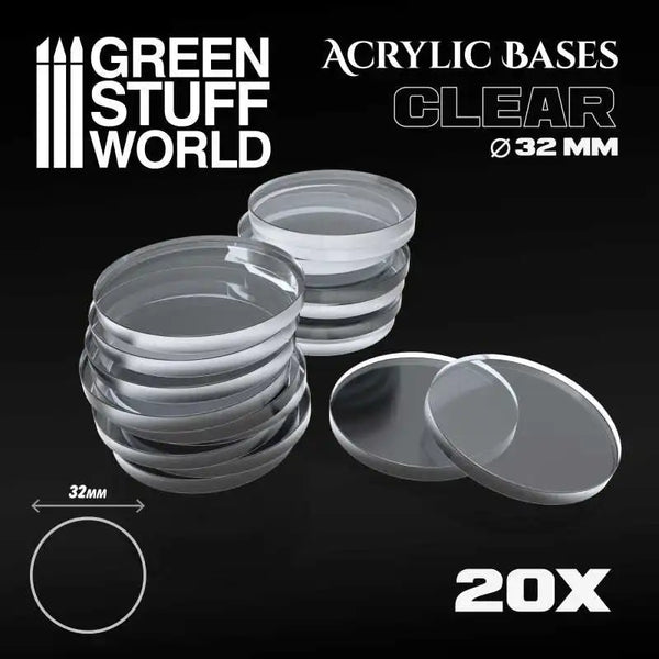 Acrylsockel rund 32 mm KLAR 9293