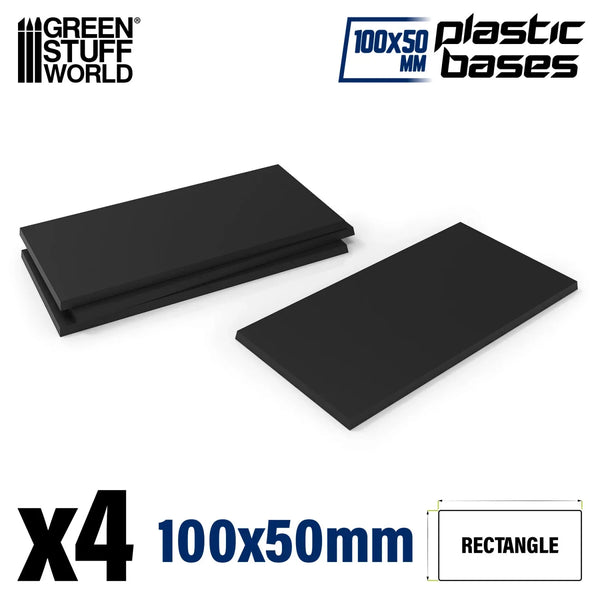 Rechteckige Sockel, leer, 100 x 50 mm, 4 Stück, 9834