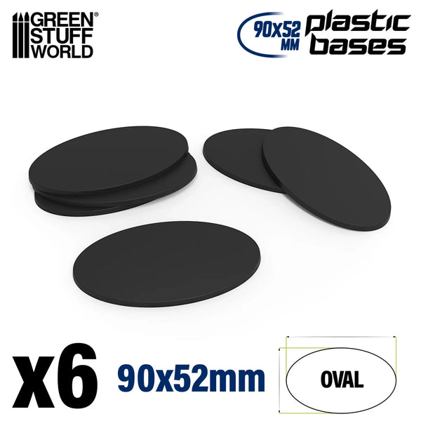 Ovale Sockel, leer, 90 x 52 mm, 6 Stück, 9891