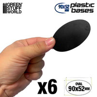 Ovale Sockel, leer, 90 x 52 mm, 6 Stück, 9891
