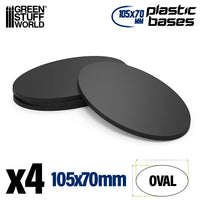 Ovale Sockel, leer, 105 x 70 mm, 4 Stück, 9892