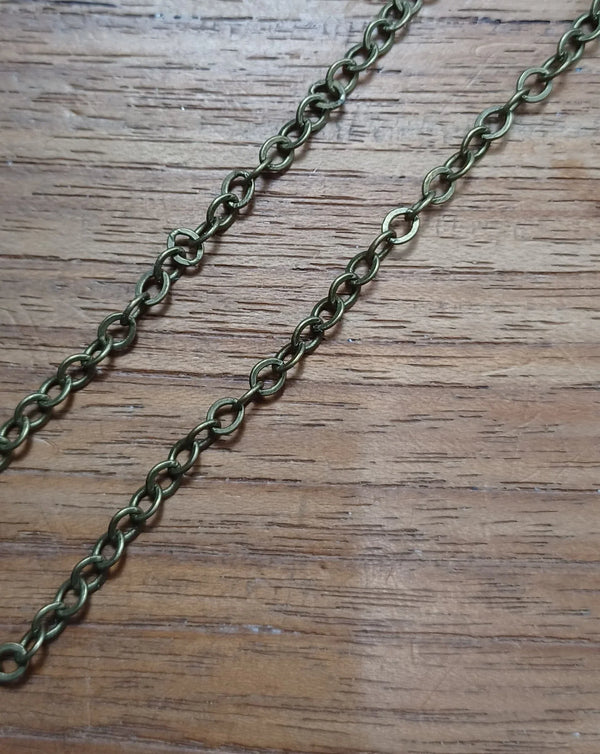 Schakel Ketting Antique Bronze 3.5 mm 1 mtr