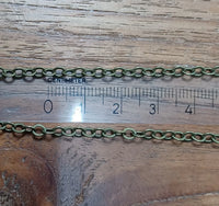Schakel Ketting Antique Bronze 3.5 mm 1 mtr
