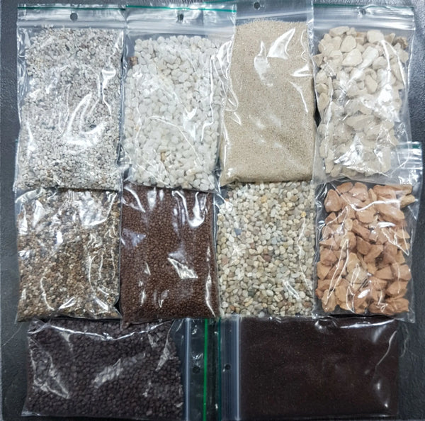 Set mit 10 Beuteln braunem Basismaterial