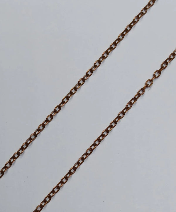 Gliederkette aus antikem Kupfer, 1,5 mm, 5 m