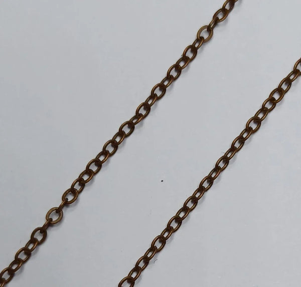 Gliederkette aus antikem Kupfer, 2,0 mm, 1 m