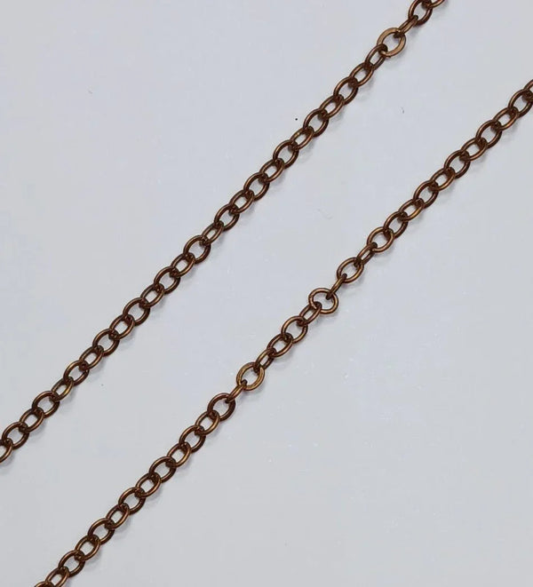 Gliederkette aus antikem Kupfer, 2,5 mm, 5 m
