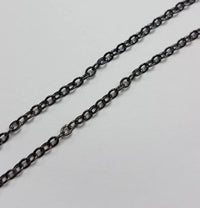 Gliederkette, Gunmetal-Schwarz, 1,5 mm, 1 m