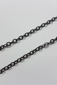 Gliederkette, Gunmetal-Schwarz, 2,5 mm, 1 m