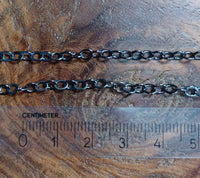 Gliederkette, Gunmetal-Schwarz, 3,5 mm, 5 m