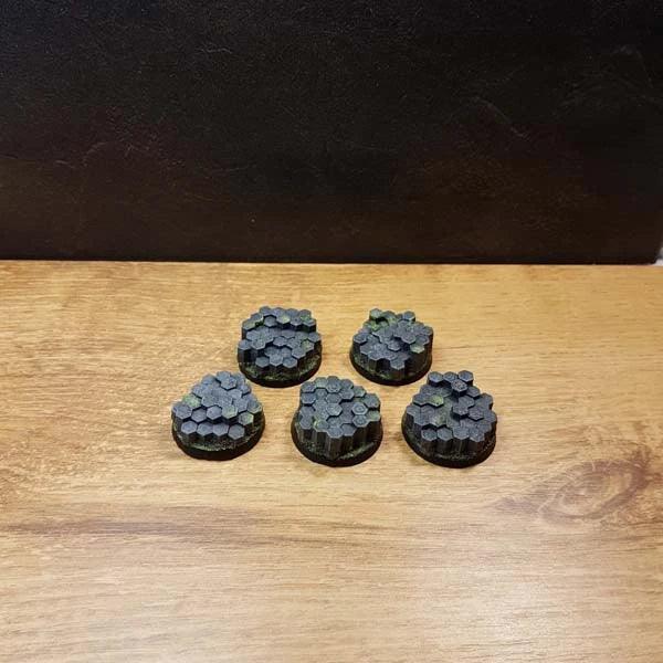 Basaltstein-Rundsockel, 32 mm, 5 Stück