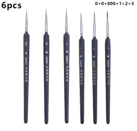 Maries Set mit 6 Nylonbürsten 000/00/0/1/2/3