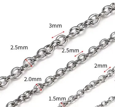 Schaltkette Edelstahl Silber Farbe
