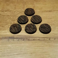 Holzfußböden, 25 mm, rund, 6 Stück