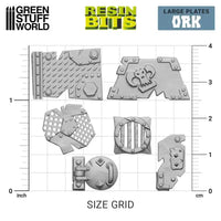 Large Ork plates (12x) - 3D printed set 12317